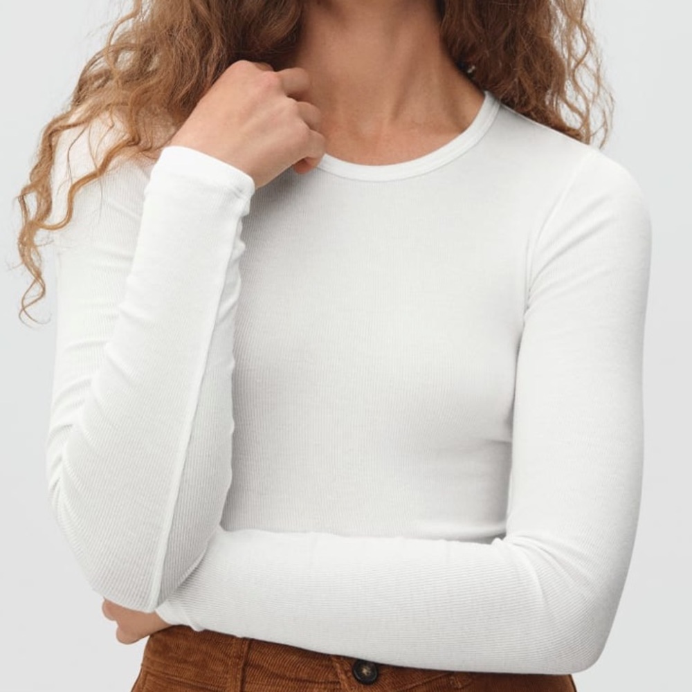 Everlane Pima Rib Longsleeve Tee